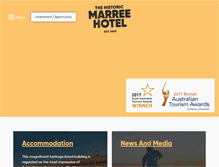 Tablet Screenshot of marreehotel.com.au